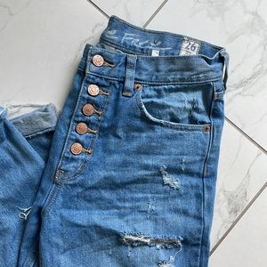 We the Free Distressed High Rise Jeans 26 free people anthropologie